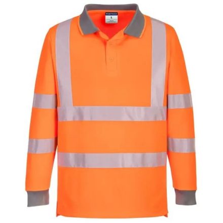 EC11 Portwest jólláthatósági Eco Hi-Vis L/S munkavédelmi póló (6-os csomag) Narancs XXL