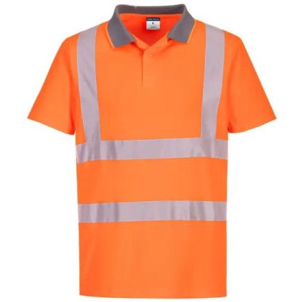 EC12 Portwest Eco Hi-Vis jólláthatósági munkavédelmi póló (6-os csomag) Narancssárga S