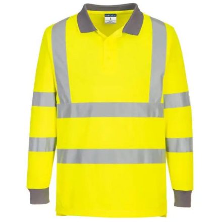 EC12 Portwest Eco Hi-Vis jólláthatósági munkavédelmi póló (6-os csomag) Sárga XXXXL