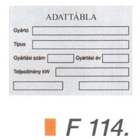 Adat alufóliás matrica F114