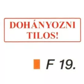 Dohányozni tilos! F19