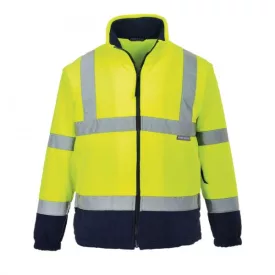   F301YNRXXXL, Láthatósági kontraszt polár pulóver F301, normál fazon, sárga/tengerészkék színben