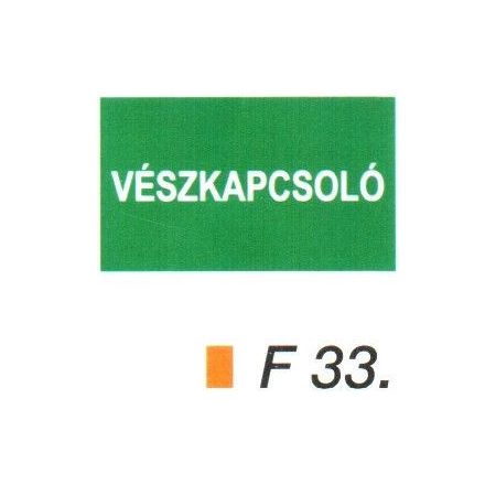 Vészkapcsoló F33