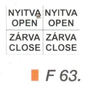 Nyitva-Open/Zárva-Closed F63