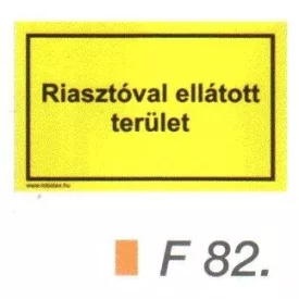 Riasztóval ellátott terület F82