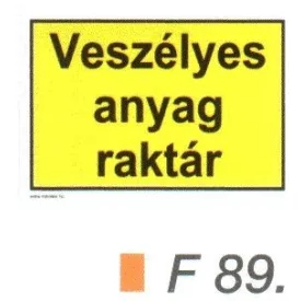 Veszélyes anyag raktár F89