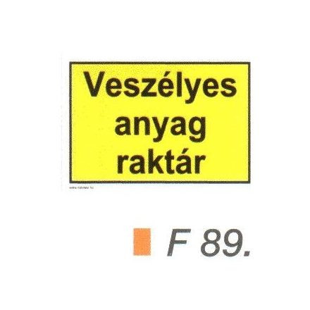 Veszélyes anyag raktár F89
