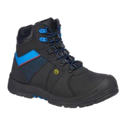 FD37 Portwest Compositelite Protector Safety munkavédelmi bakancs S3 ESD HRO Fekete/Kék színben