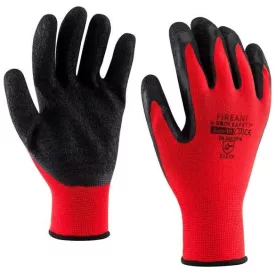   Rock Safety FIREANT poliészter szerelőkesztyű latex tenyérmártással
