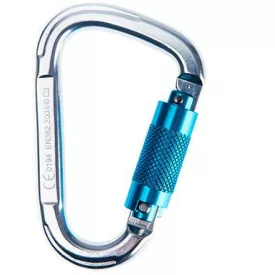   FP32 Portwest Aluminium Twist Lock munkavédelmi karabiner magasban végzett munkához, Könnyű csavaros 20mm nyílással. Szakítóerő: 23kN