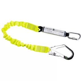   FP53 Portwest Rugalmas hevederpántos munkavédelmi energiaelnyelő kötél magasban végzett munkához, karabinerrel és akasztóhoroggal, 180 cm