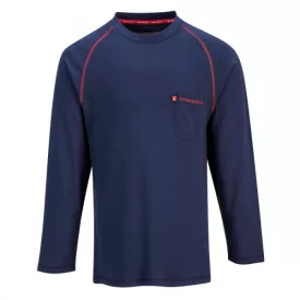   FR01NAR5XL, FR01 - Bizflame hosszú újjú póló, Navy kék, 5XL