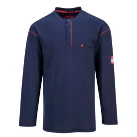  FR02NAR4XL, FR02 - Bizflame gombos hosszú ujjú póló, Navy kék, 4XL