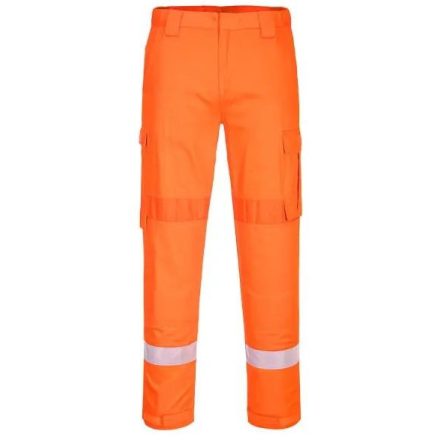 FR401 Portwest jólláthatósági Bizflame Plus kéttónusú munkavédelmi nadrág Narancs XXXL
