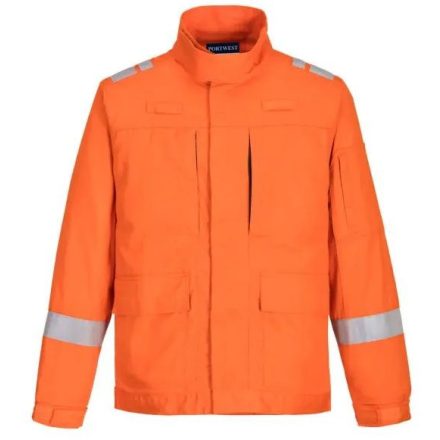 FR601 Portwest jólláthatósági Bizflame Plus Lightweight  munkavédelmi kabát Narancs S