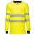 FR701 Portwest WX3 jóllthatósági lángálló Hi-Vis munkavédelmi póló Sárga/Fekete L