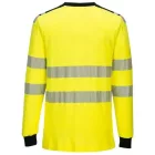 FR701 Portwest WX3 jóllthatósági lángálló Hi-Vis munkavédelmi póló Sárga/Fekete L