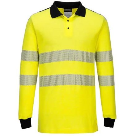 FR702 Portwest WX3 jólláthatósági lángálló HI-VIS munkavédelmi pólóing Sárga/Fekete S