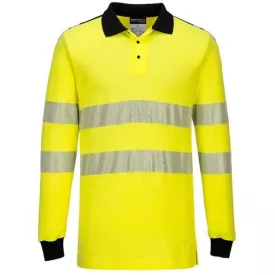   FR702 Portwest WX3 jólláthatósági lángálló HI-VIS munkavédelmi pólóing Sárga/Fekete és Sárga/Navy színekben