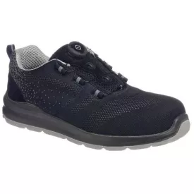   FT08 Portwest Portwest Compositelite Wire Lace Safety Trainer kötött S1P Fekete/Szürke és Fekete/Piros színben
