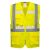 G456YER5XL, G456 - Glowtex vezetői mellény Ezee zippzárral, Sárga, 5XL
