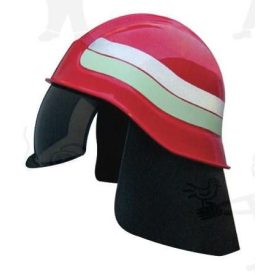   Tűzoltó védősisak lehajtható sötét látómezővel és levehető bőr tarkóvédővel (EN443) 59800-as