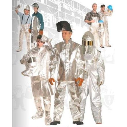 Alumínizált arcvédő sisakkámzsához, arany látómezővel és sisakpánttal (EN531, EN470) 59964-es