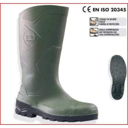 DUNLOP Devon acélbetétes PVC S5 SRA munkavédelmi csizma GAND95238-47