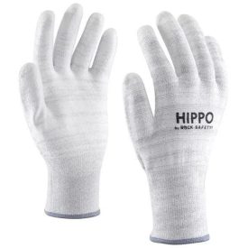   Rock Safety HIPPO Karbonszálas, vágásbiztos, nylon ESD kesztyű PU tenyérmártással