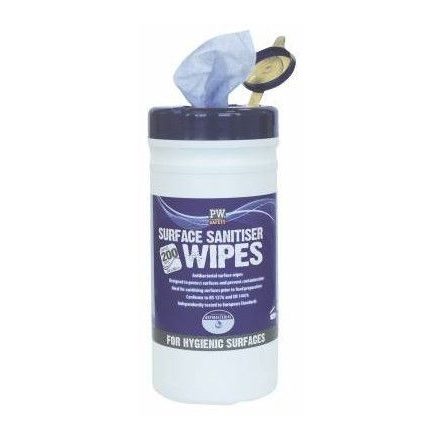 IW50BLU, Portwest IW50 antibakteriális felületfertőtlenítő kendő 200db-os kiszerelésben kék