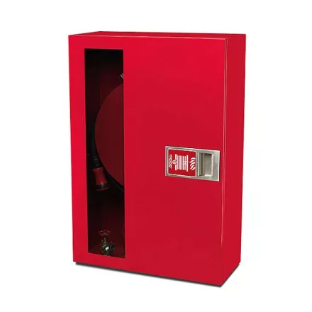 TCSK Model-1 Kombinált fali tűzcsapszekrény 1" 30m EPDM tömlővel, üvegablakos 950x650x285mm 