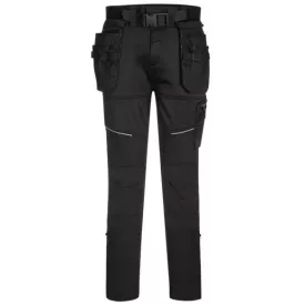  KX343 Portwest Holster lengőzsebes beépített derékszíjal munkavédelmi nadrág Fekete