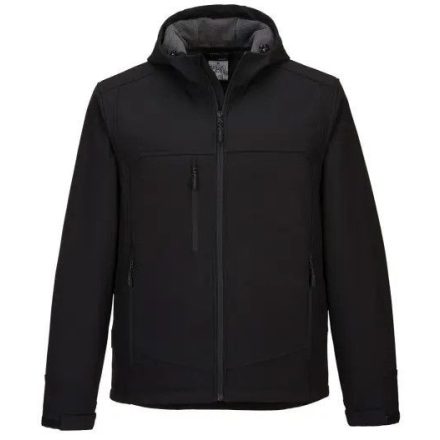 KX362 Portwest KX3 kapucnis Softshell Munkaédelmi kabát Fekete M