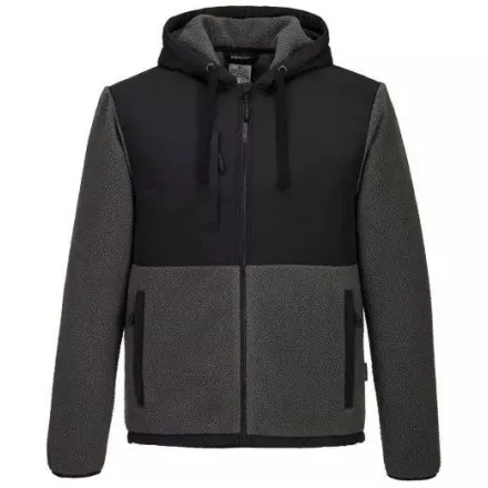 KX371 Portwest KX3 BORG FLEECE KABÁT Fekete/Szürke M