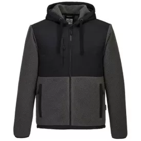   KX371 Portwest KX3 BORG FLEECE KABÁT Fekete/Szürke és Fekete színben