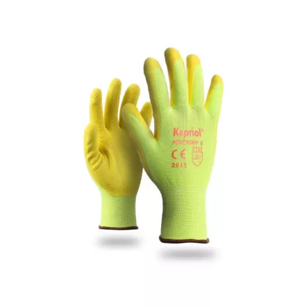 Kapriol Powergrip védőkesztyű sárga 10