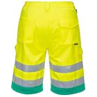 L043 - Hi-Vis könnyű poli-pamut jólláthatósági munkavédelmi rövidnadrág Sárga/Kékeszöld színben