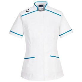   LW21 Portwest Egészségügyi tunika Fehér/Aqua kék és Fehér színben