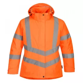   Portwest, Női jól láthatósági téli kabát, Orange, XS-s