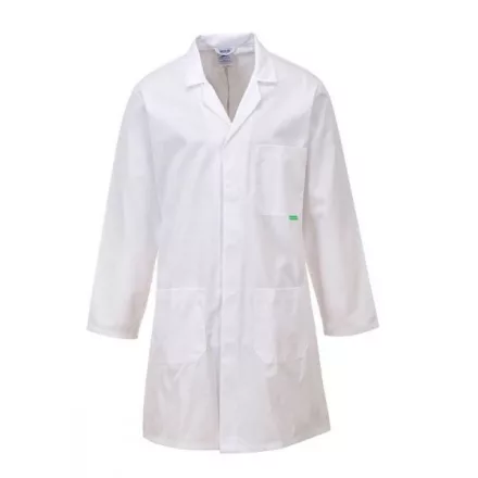 M852WHR4XL, Portwest Antimikrobiális laborköpeny, White, méret: 4XL
