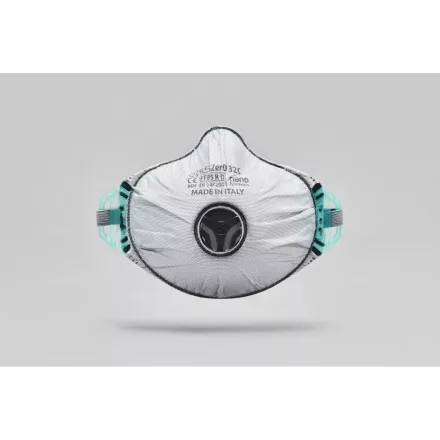 BLS 032 FFP3 szelepes, aktív szenes, égésgátló Dolomit lv. maszk áll. gumival külön csom. (5 db)
