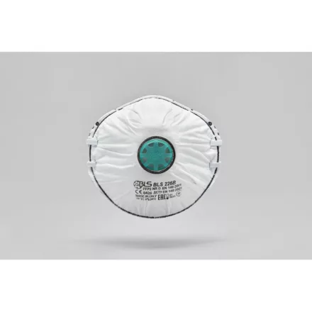 BLS 226B FFP2 szelepes, aktív szenes Dolomit légzésvédő maszk tűzött pánttal (10 db)