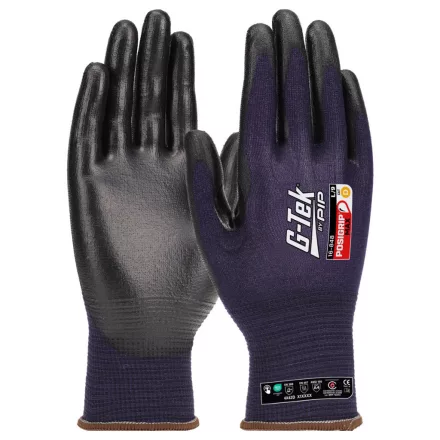 G-TEK PosiGrip MAX 18G kötött, HPPE/nylon/spandex, PosiGripMax tenyérmártott munkavédelmi kesztyű