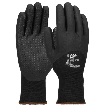 G-TEK 3RX 15G újrahasznosított poliészter/spandex, nitril 3/4 mártott munkavédelmi kesztyű