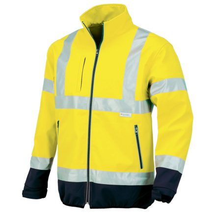 ISSALINE FLASH minősített jól láthatósági softshell kabát