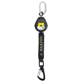   Kratos visszahúzható zuhanásgátló műanyag házban + karabiner - 1,8m