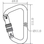 Kratos csavarmenetes karabiner 18,5mm nyílással