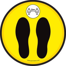 CV90 - Távolságtartásra figyelmeztető vinyl padlófólia