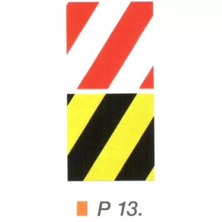 Veszélyt jelzö csík P13