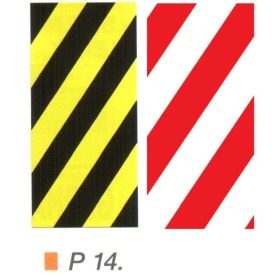 Veszélyt jelzö csík P14